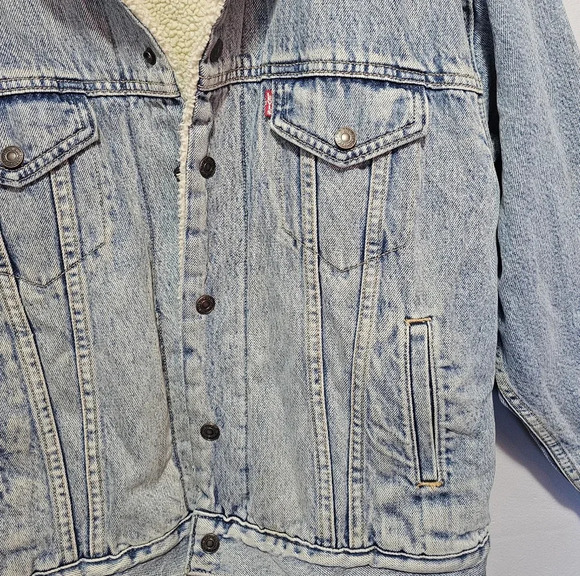 Levi’s dad Sherpa trucker denim‎ jacket size x-small - Picture 11 of 12
